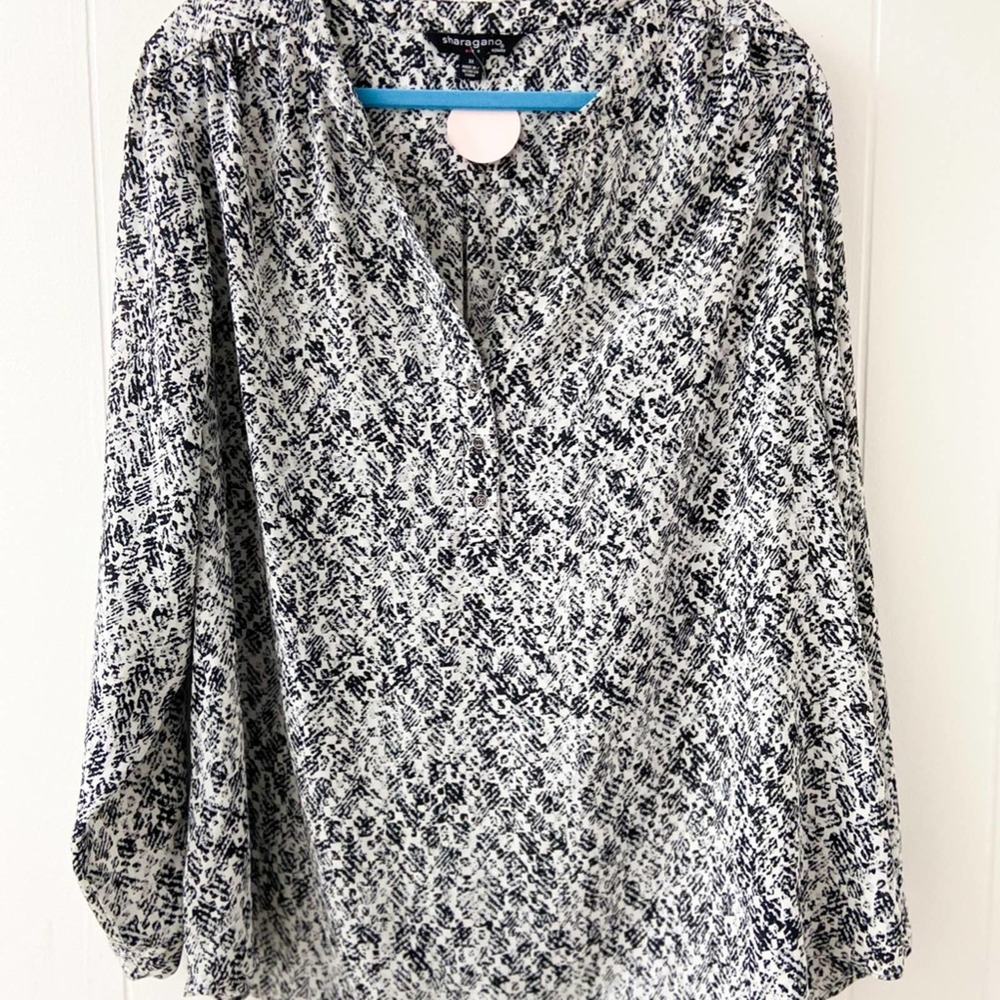 black and white dress top, PLUS SIZE